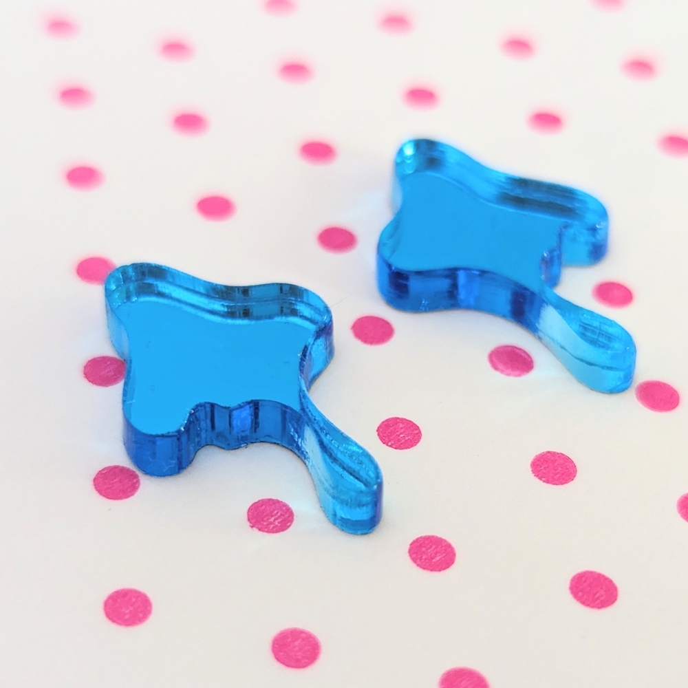 Mirror Drip Studs | Hypoallergenic - Picture 1 of 16